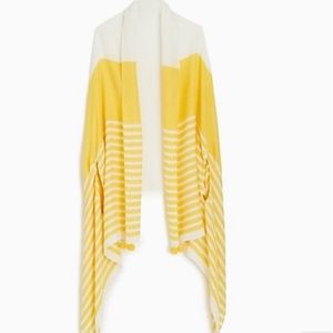 Summerweight cape-scarf in yellow from J Crew